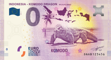 0 Euro biljet Indonesië 2019 - Komodo Dragon #005000