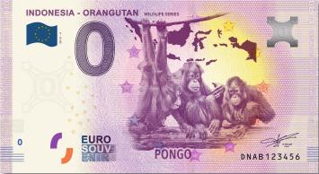 0 Euro biljet Indonesië 2019 - Orangutan #005000