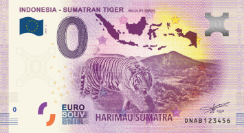 0 Euro biljet Indonesië 2019 - Sumatran Tiger #005000
