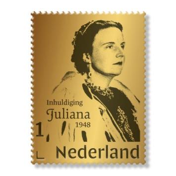 Nederland Gouden postzegel 2023 Inhuldiging Juliana 1948