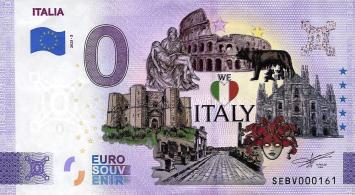0 Euro biljet Italië 2023 - Italia KLEUR