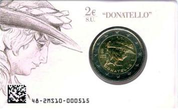 Italië 2 euro 2016 coincard Donatello