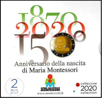 Italië 2 euro 2020 Montesorri Proof