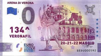 0 Euro biljet Italië 2021 - Arena di Verona 134 Veronafil