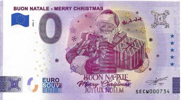 0 Euro biljet Italië 2022 - Buon Natale - Merry Christmas
