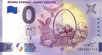 0 Euro biljet Italië 2022 - Buon Pasqua - Happy Easter