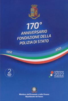 Italië 2 euro 2022 coincard Nationale Politie FDC