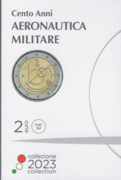 Italië 2 euro 2023 coincard 100 jaar Luchtmacht FDC