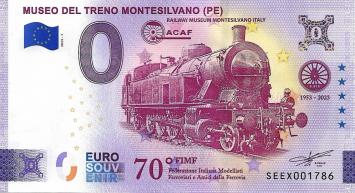0 Euro biljet Italië 2023 - Museo del Treno Montesilvano (PE)