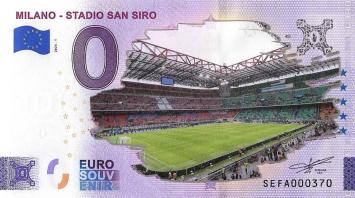 0 Euro biljet Italië 2024 - Milano Stadio San Siro KLEUR