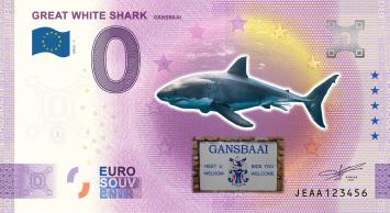 0 Euro biljet South Africa 2022 - Great White Shark Gansbaai KLEUR