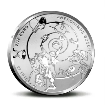 Bosch 5 euro verzilverd 2016 herdenkingsmunt UNC