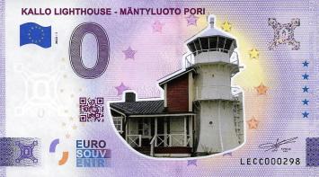 0 Euro biljet Finland 2023 - Kallo Lighthouse - Mäntyluoto pori KLEUR