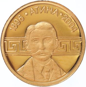 Bulgaria 5 Leva Gold 2002 Pierre de Coubertin Proof