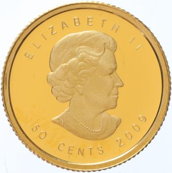 Canada 50 Cents 2009 Red Maple Leaf
