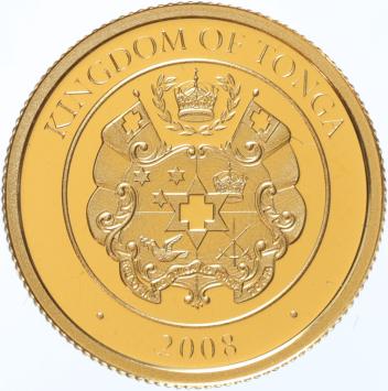 Tonga 10 Paánga 2008 George Tupou V proof