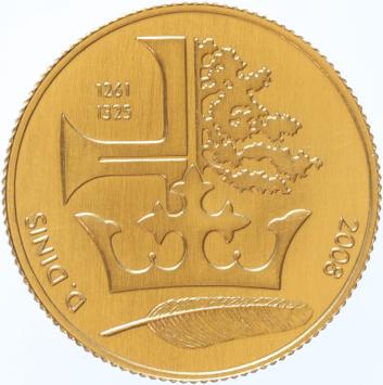 Portugal 1/4 euro 2008 Dom Dinis proof