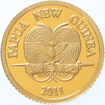 Papua New Guinea 1 Kina 2011 Birdwing Butterfly Proof