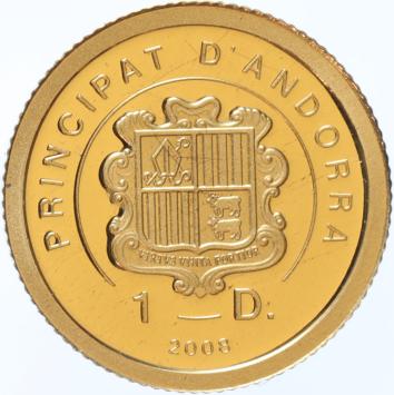 Andorra 1 Diner 2008 Venus van Milo proof
