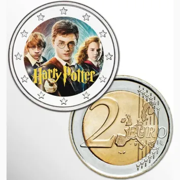 2 Euro munt kleur Harry Potter II