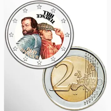 2 Euro munt kleur Terence Hill