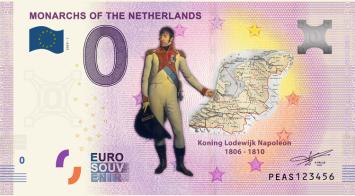 0 Euro biljet Nederland 2020 - Koning Lodewijk Napoleon KLEUR