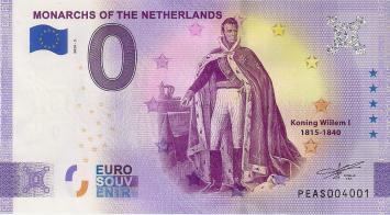 0 Euro biljet Nederland 2020 - Vorsten van Nederland Koning Willem I ANNIVERSARY EDITION