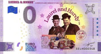 0 Euro biljet Italië 2024 Laurel & Hardy - Car KLEUR