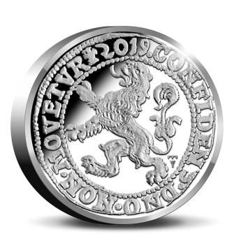 Officiële zilveren herslag Leeuwendaalder 2019 Piedfort 2oz