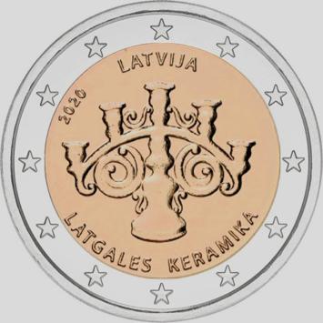 Letland 2 euro 2020 Keramiek UNC