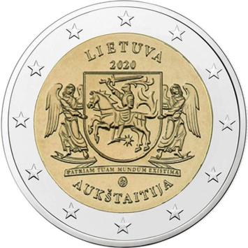 Litouwen 2 euro 2020 Aukstaitija UNC