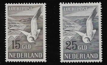 Nederland NVPH nr. LP 12/13 Luchtpostmeeuwen 1951 postfris