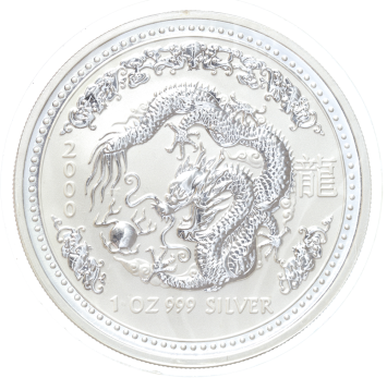 Australië Lunar 1 Draak 2000 1 ounce silver