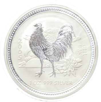 Australia Lunar 1 Rooster 2005 1 ounce silver