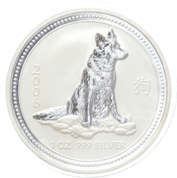 Australië Lunar 1 Hond 2006 1 ounce silver