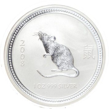Australië Lunar 1 Muis 2008 1 ounce silver