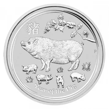 Australië Lunar 2 Varken 2019 1/2 ounce silver