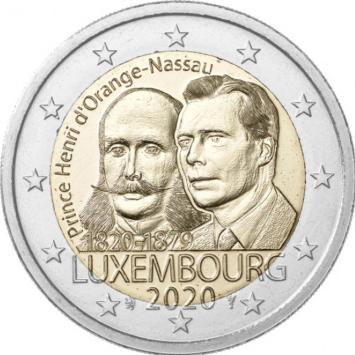 Luxemburg 2 euro 2020 Hendrik Oranje Nassau UNC