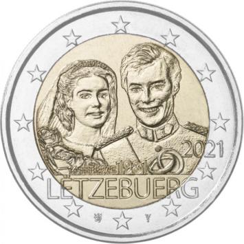 Luxemburg 2 euro 2021 Huwelijk UNC