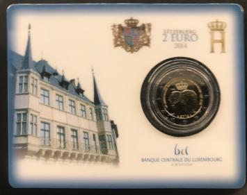 Luxemburg 2 euro 2014 coincard 50 jaar Troonsbestijging BU