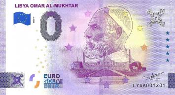 0 Euro biljet Libië 2022 - Libya Omar Al-Mukhtar