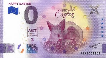 0 Euro biljet Malta 2022 - Happy Easter ANNIVERSARY