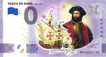 0 Euro biljet Portugal 2021 - Vasco da Gama KLEUR