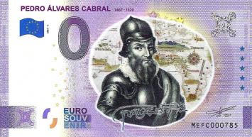 0 Euro biljet Portugal 2021 - Pedro Álvares Cabral KLEUR