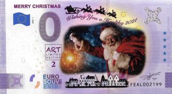 0 Euro biljet Malta 2020 - Merry Christmas KLEUR