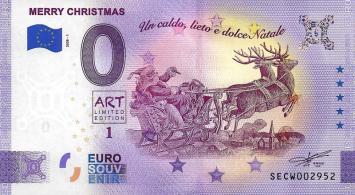 0 Euro biljet Italië 2020 - Merry Christmas