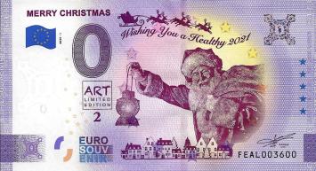 0 Euro biljet Malta 2020 - Merry Christmas