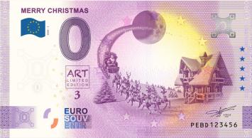 0 Euro biljet Nederland 2020 - Merry Christmas ANNIVERSARY
