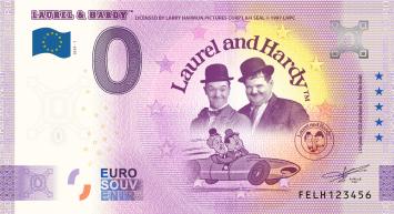 0 Euro biljet Malta 2024 Laurel & Hardy - Racecar
