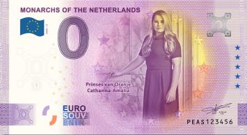 0 Euro biljet Nederland 2020 - Vorsten van Nederland Prinses van Oranje Amalia ANNIVERSARY